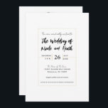 White & Gold Modern Minimal Elegant Wedding Invitation<br><div class="desc">Customise for any event</div>