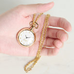 White Gold Monogram Womens Ladies Necklace Watch<br><div class="desc">Custom, personalised, elegant faux gold monogrammed on white colour dial, stylish cool unique classy, womens, premium alloy, gold necklace watch. Simply type in your name / monogram / initials, to customise. Makes a great gift, for birthday, graduation, mothers day, christmas, holidays, wedding, marriage anniversary, valentines day, and more, for your...</div>