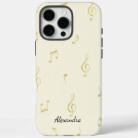White Gold Music Notes  