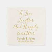 White Gold Personalised Script Wedding Reception