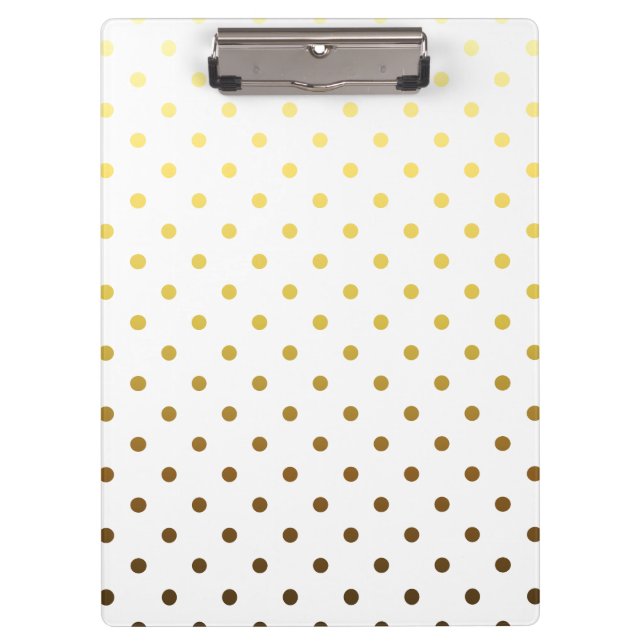 White Gold Polka Dot Clipboard (Front)