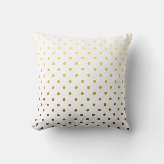 White Gold Polka Dot Cushion (Front)