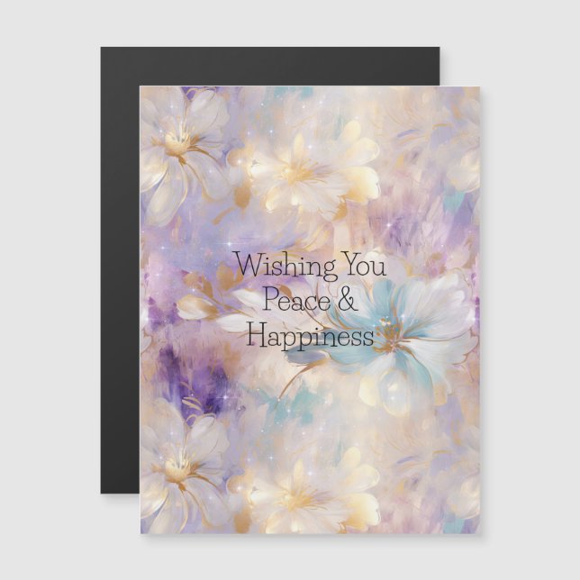 White Gold Purple Blue Floral (Front/Back)