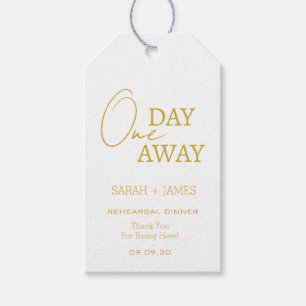 White Gold Rehearsal Dinner Wedding Thank You Gift Tags