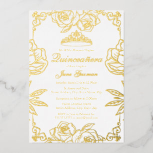 White Gold Rose Garden Quinceanera