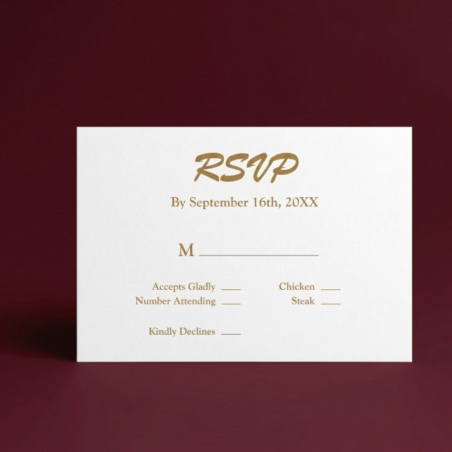 White/Gold RSVP Card (Creator Uploaded)