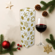 White Gold Snowflakes Elegant Holiday