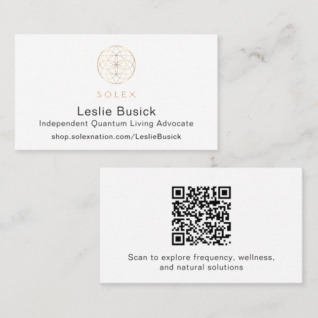 White Gold Solex Business Card (Front/Back)