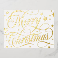 White Gold Starry Merry Christmas