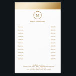 White Gold Stripe Monogramm Circle Flyer<br><div class="desc">Elegant, white, gold stripe, circle, monogramm flyer.There is no shine or texture. Edit your product in minutes by entering your data. You can change the font, color and position by "personalizing more".</div>