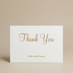 White/Gold Thank You Cards