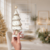 White gold tree  modern clear Christmas Party