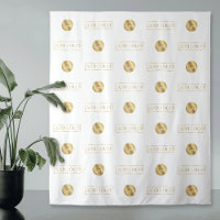 White & Gold Two Logos Step & Repeat Event