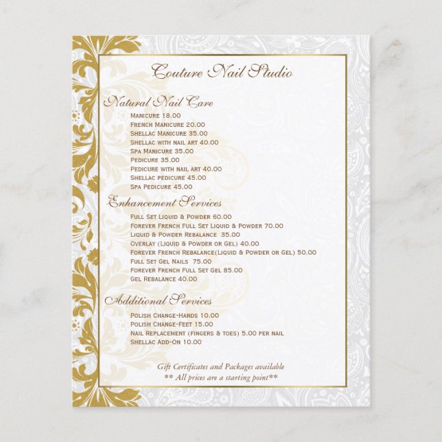 White Gold Vintage Lace Flyer (Front)