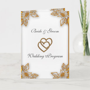 White Gold  Wedding Program Programme