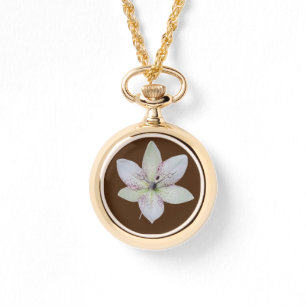 White Golden-rayed lily Flower Watch