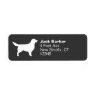 White Golden Retriever Dog Silhouette Address