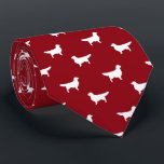 White Golden Retriever Silhouettes Pattern Red Tie<br><div class="desc">This original Golden Retrievers pattern neck tie makes a great gift for dog dads! Available in a variety of colours, this cool red tie makes a statement for anyone who loves Goldens. An awesome gift for the guy who wears a tie for business, or for special events like holiday programs,...</div>