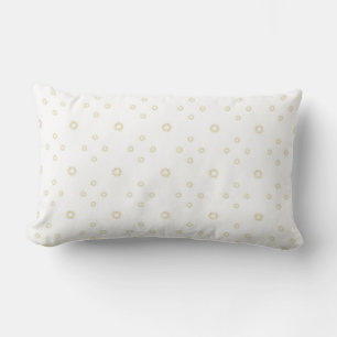 White   Golden Zinnia Sun Lumbar Cushion