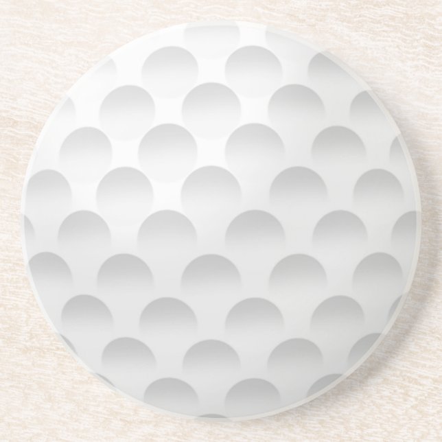 White Golf Ball Design  Coaster (Front)