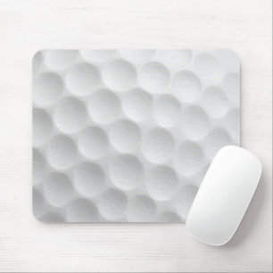 White Golf Ball Dimpled Design Mouse Pad