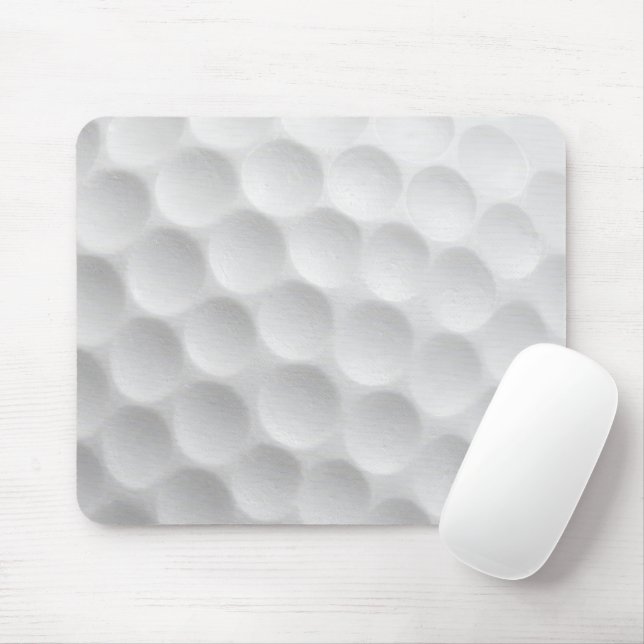 White Golf Ball Dimpled Design Mouse Pad (With Mouse)