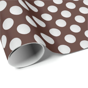 White Golf Balls on Brown Wrapping Paper