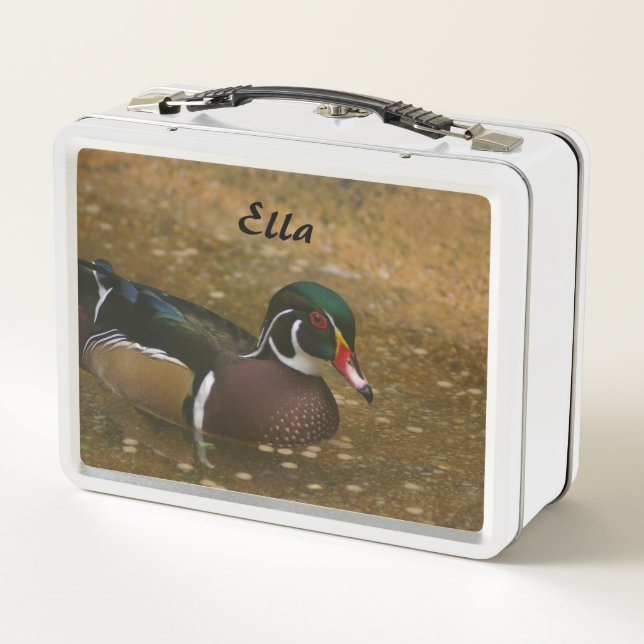White Goose and Wood Duck Metal Lunch Box (Back)