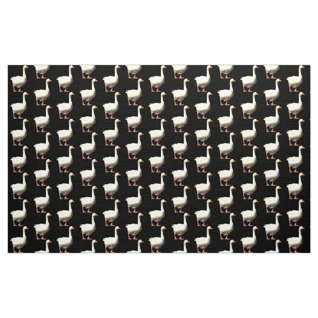 White Goose - Black Fabric (Yard)