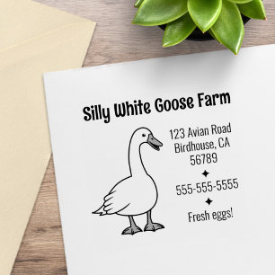 White Goose Farm Business Address Rubber Stamp