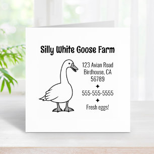 White Goose Farm Business Address Rubber Stamp