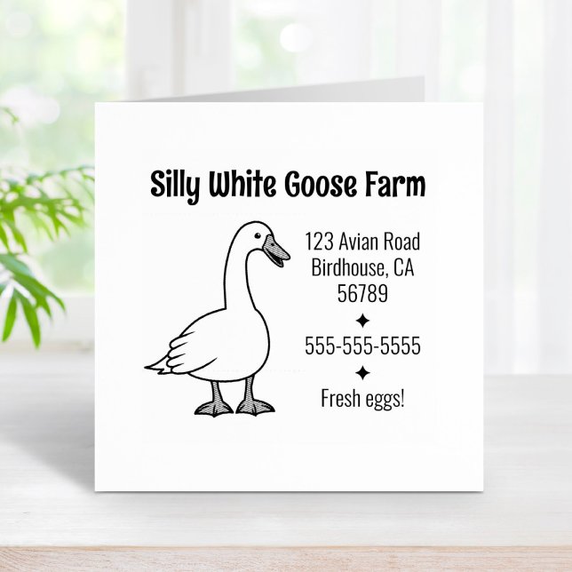 White Goose Farm Business Address Rubber Stamp (Creator Uploaded)
