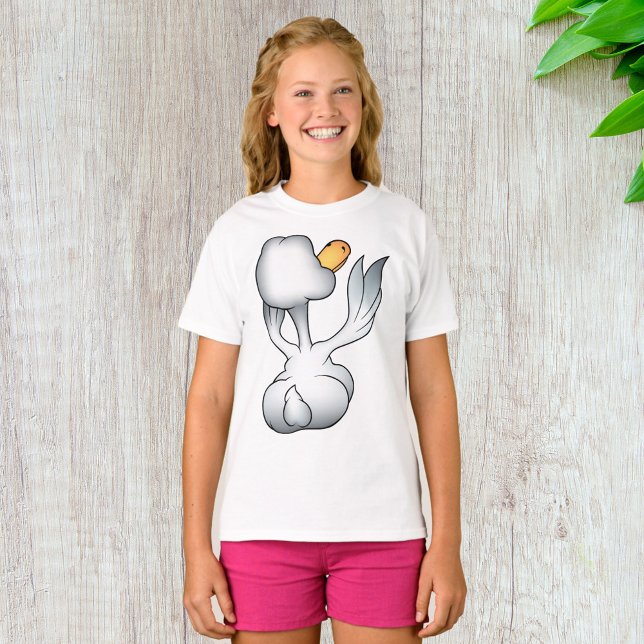 White Goose From Behind Silly Bird T-Shirt (Creator Uploaded)