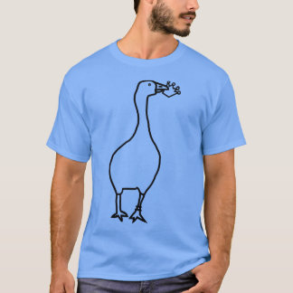 White Goose Steals Crown Outline T-Shirt