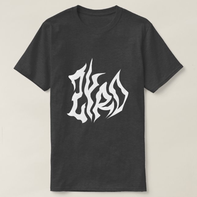 White Gothic Style T-Shirt (Design Front)