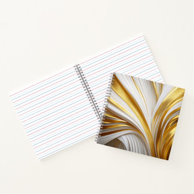 White Goud Retro Notebook (Inside)