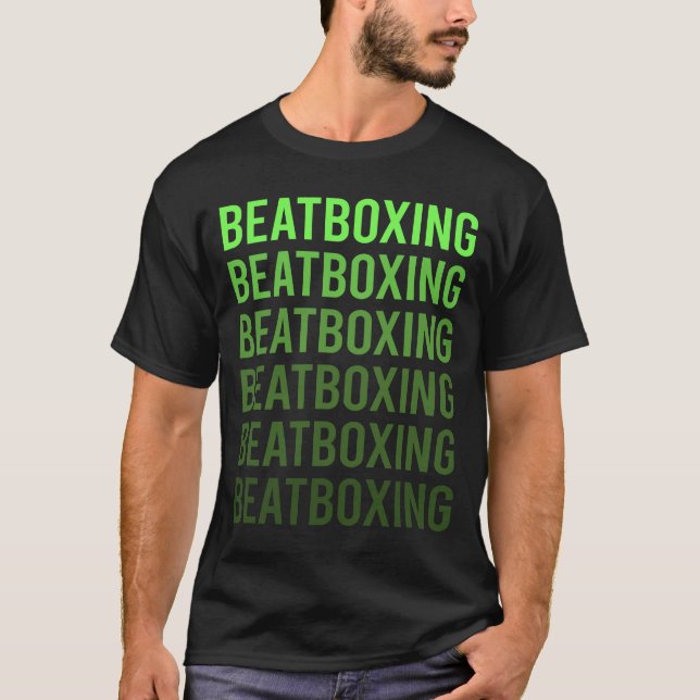 White Gradient Beat Box Beatboxing Beatbox T-Shirt (Front)