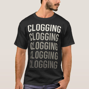 White Gradient Clogging Clog Clogger T-Shirt