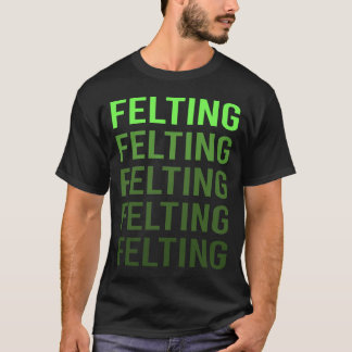 White Gradient Felting Felt Felter T-Shirt