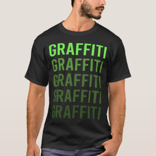 White Gradient Graffiti T-Shirt
