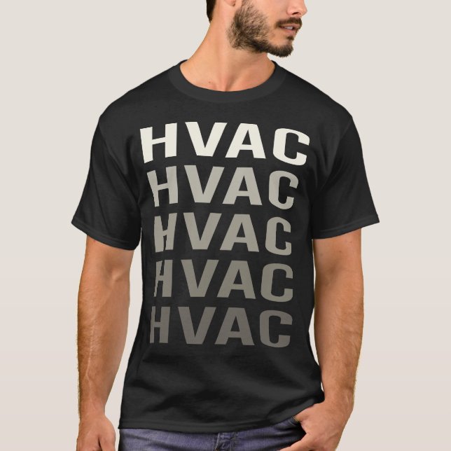 White Gradient HVAC T-Shirt (Front)