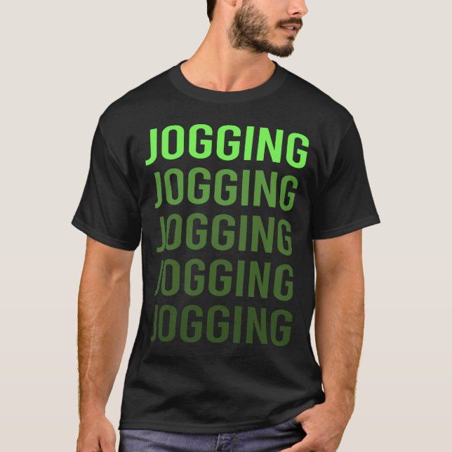 White Gradient Jogging Jog Jogger T-Shirt (Front)