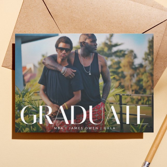 White Graduate | Modern Grad Photo 2024 Announcement (Creator Uploaded)