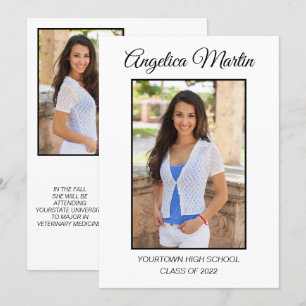 White Graduation 3 Photo Class 20XX