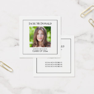 White Graduation Photo Profile Insert