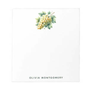 White Grapes Custom Name Notepad