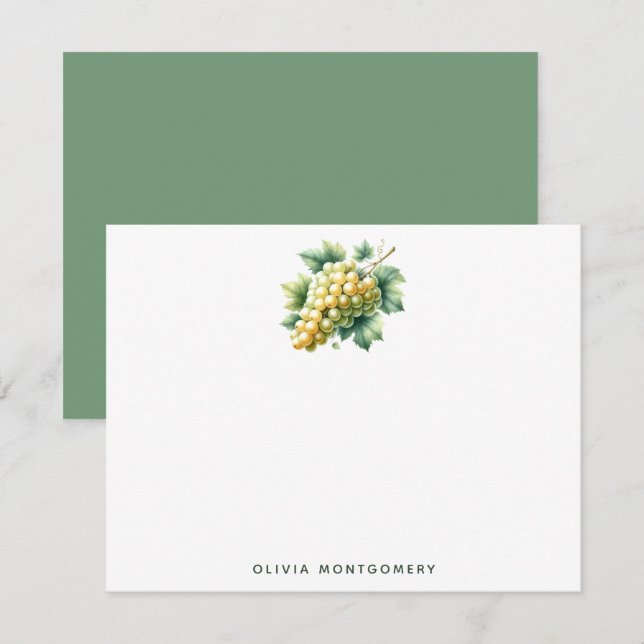 White Grapes Custom Name Personal Card (Front/Back)