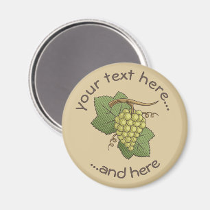 White Grapes Magnet