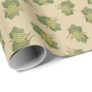 White Grapes Pattern Wrapping Paper