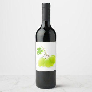 White grapes wine label